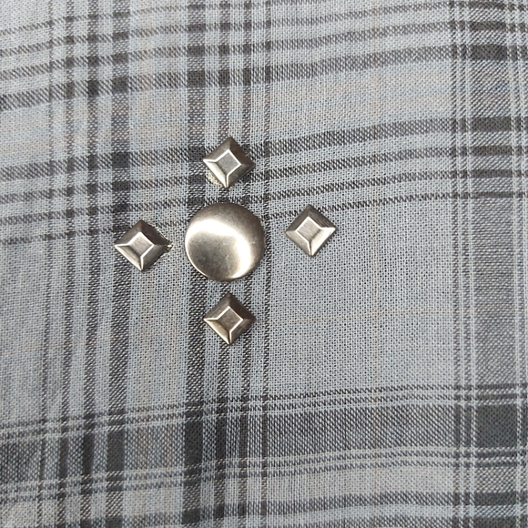 Rock & Republic Gray Plaid Button Down Shirt Sz M - Picture 9 of 14